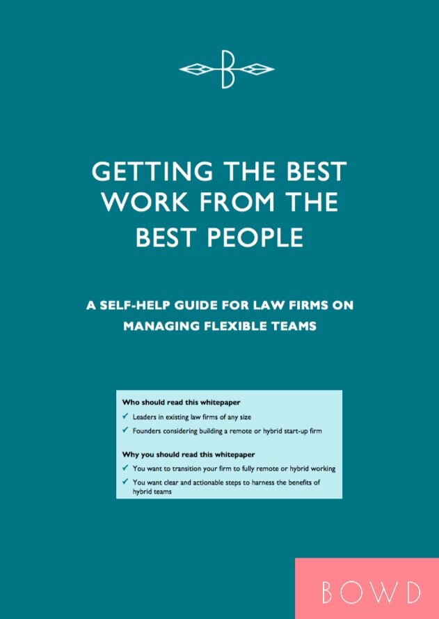 Is your law firm ready to manage your hybrid workforce? If you’ve been keeping up with our blog, you’ll know we have talked about how law firms can use the pandemic as an opportunity to transform. Our Transformation Series takes you through some of the details but if you are truly ready for a remote and flexible hybrid workforce, you must read our whitepaper, ‘the Best Whitepaper of 2020’. No one has time to read every publication on hybrid working, let alone work out what applies best to law firms. So we have done it for you. Learn where others have gone wrong, and find out how you can increase profitability as well as team loyalty when you get it right. If you have any questions, we are here to help.